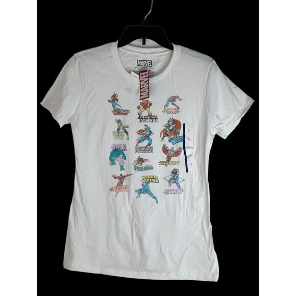 Marvel Big  Kids Character Heros White Fade Out Tee-Shirt Multiple Sizes Cotton - Picture 1 of 9
